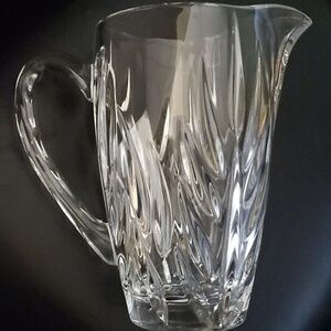 diningware home dining leaded crystal clear glass pitcher beautiful